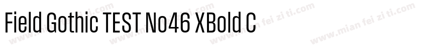 Field Gothic TEST No46 XBold Cond字体转换